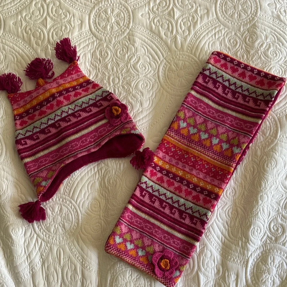 H&M wool blend kids hat and scarf